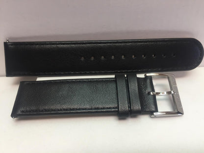 Mondaine Swiss Railways Watchband FE16220.20Q.5 20mm Blk Leather EZ install Pins