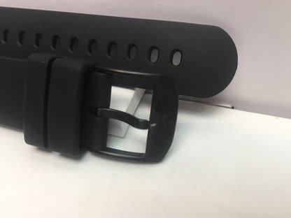 Luminox Band/Strap Black Rubber Navy Seals 0301 19mm Wide. Black Logo Buckle