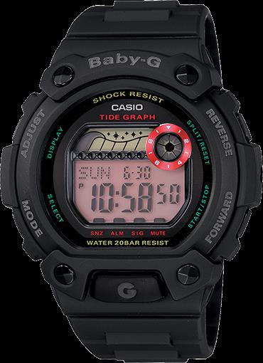 Casio Original Watchband BLX-102 Black. For Baby G Tide Graph Watch