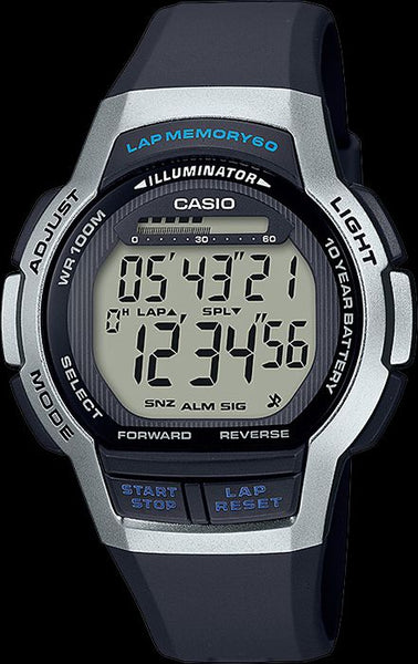 Casio Original Watchband for WS-1000 Lap Memory 60. Strap/Band Black.