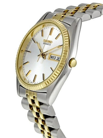 Seiko SGF204 Traditional Mens Two Tone Day Date Water Resist w/Luminescent Hands
