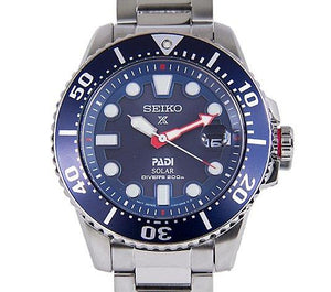 Seiko SNE549 Mens Diver Style All Steel Solar Powered Luminescent Hands/Markers
