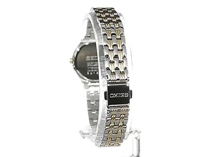 Seiko Watch Ladies Solar Powered (batteryless) Two Tone Bracelet Model SUP210