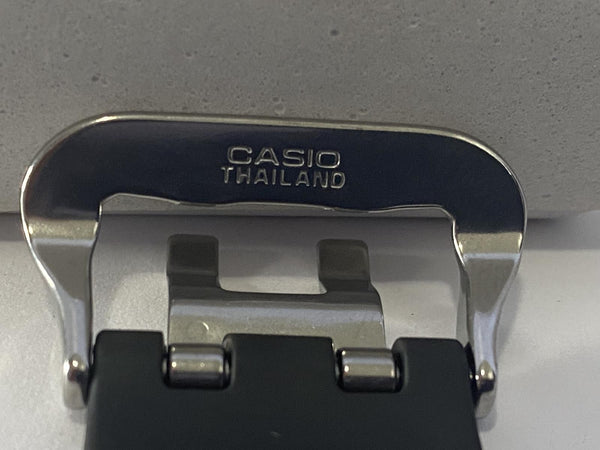 Casio Original Watchband GA-1000 Gravity Master Twin Sensor. Black Resin Strap.