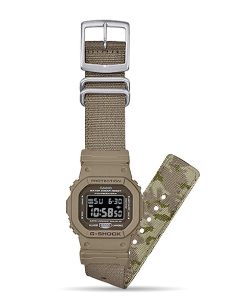 Casio Watchband DW-5600 LU-8 Reversible Washable Desert Camo 24mm 1 Piece Strap
