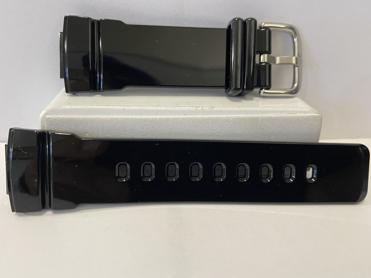 Casio Watchband BGA-190,BGA-195 Polished Black Baby-G Strap. Original Band.