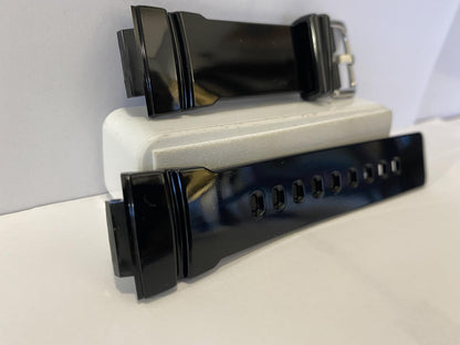 Casio Watchband BGA-190,BGA-195 Polished Black Baby-G Strap. Original Band.