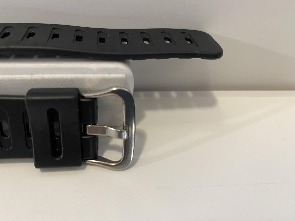 Casio Watchband DW-210 DW-240 DW-260 Black Strap Japan Silver Steel Buckle