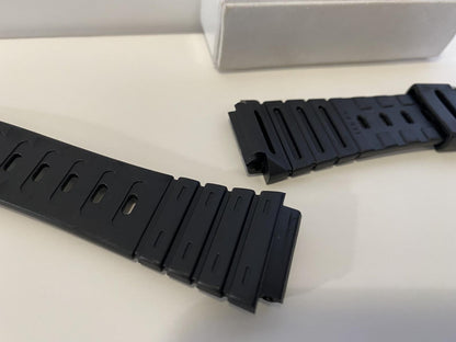 Casio Watchband DW-210 DW-240 DW-260 Black Strap Japan Silver Steel Buckle