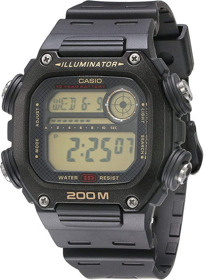 Casio Watchband Models: DW-291, W-737, AE-1500 Original Casio Strap Black Resin