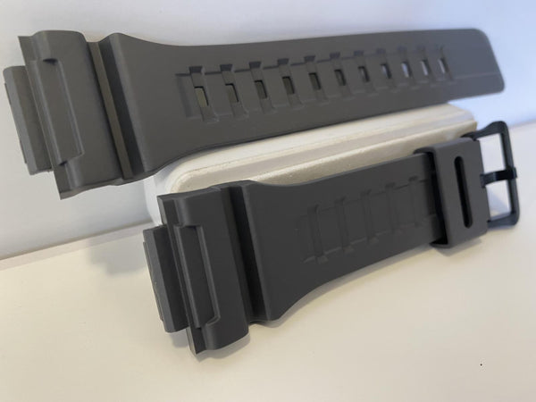 Casio Watchband Gray.Fits Model: W-735, W-736, AQ-S810, AE-Q110.Gray Resin Strap