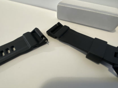 Casio Watchband GA-2200 Original All Black Resin G-Shock Strap With Attach Pins