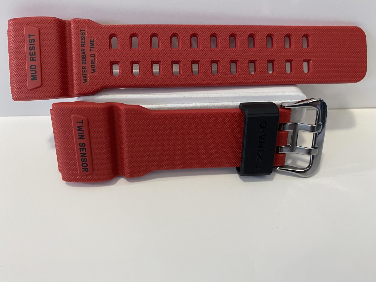 Casio Watchband Red GG-1000. Original  Mud Resist Twin Sensor Strap