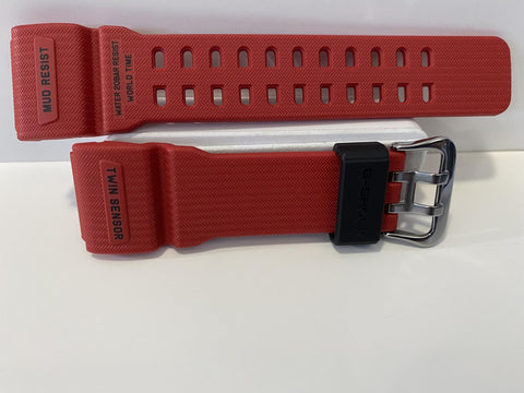 Casio Watchband Red GG-1000. Original  Mud Resist Twin Sensor Strap