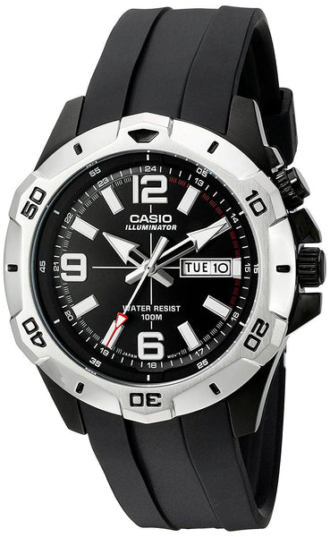 Casio Watchband MTD-1082 Original Casio Strap Black Resin w/pins. Steel Buckle.