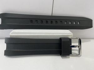 Casio Watchband MTD-1082 Original Casio Strap Black Resin w/pins. Steel Buckle.