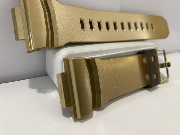 Casio Watchband GA-200 GD-9A Gold Tone: Original Casio Resin Strap and Buckle