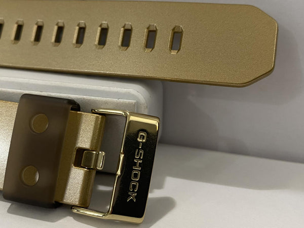 Casio Watchband GA-200 GD-9A Gold Tone: Original Casio Resin Strap and Buckle