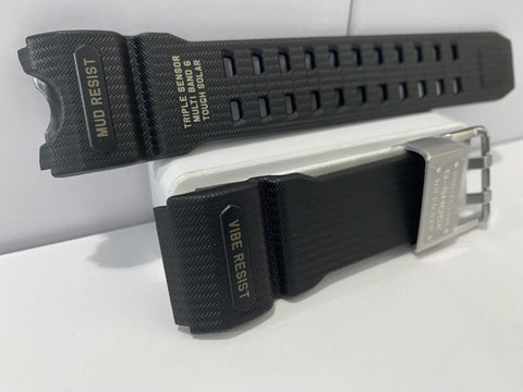 Casio Watchband GWG-1000 -1A Original Black Strap Mud / Vibe Resist WR 20 Bar.