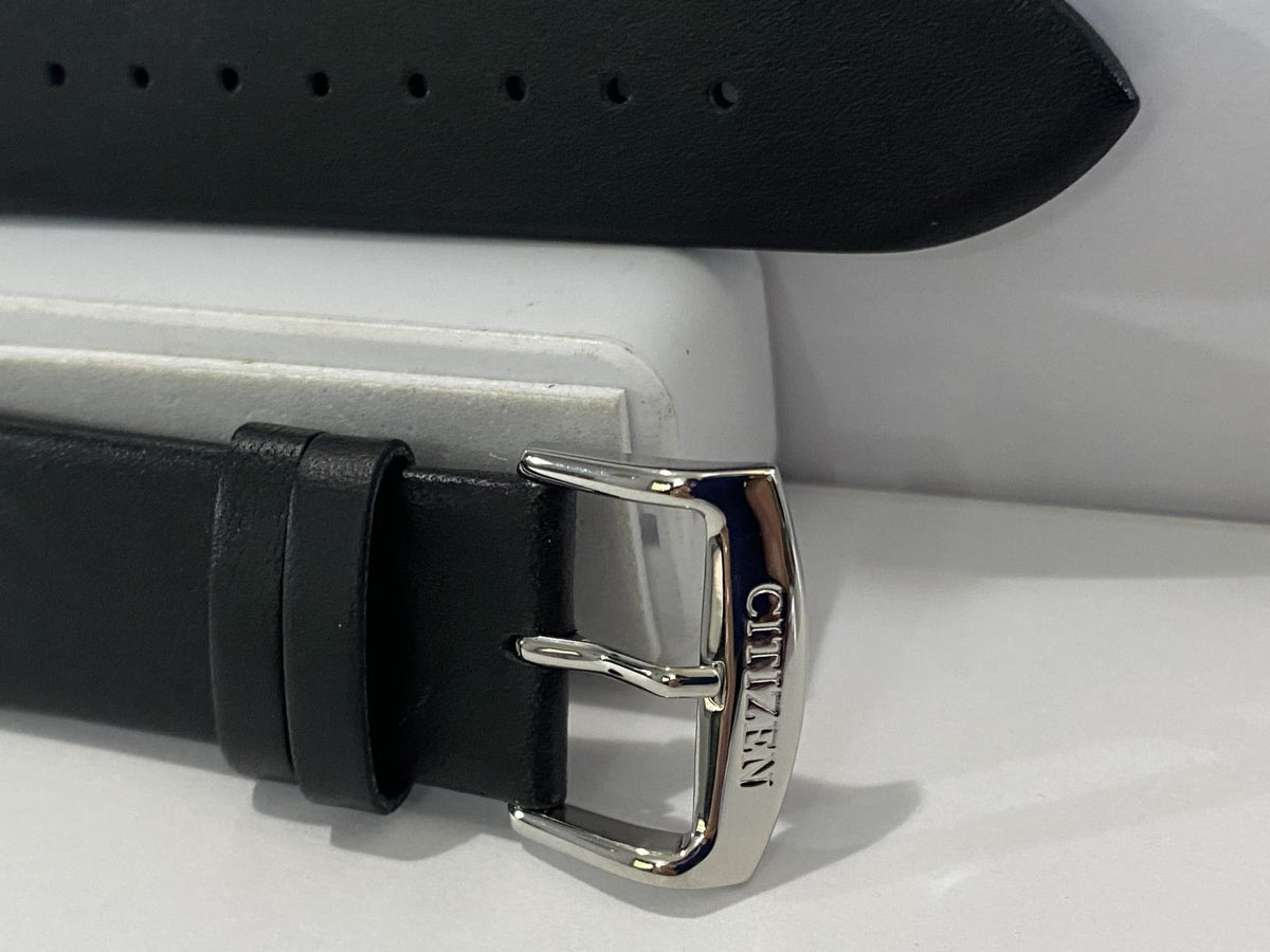 Citizen Watchband Caseback: J165-S086892 Model: AU1065-07E Black Leather Strap.