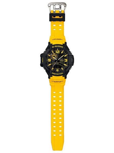 Casio Watchband GA-1000 -9B Yellow Twin Sensor Original Casio Resin Strap.