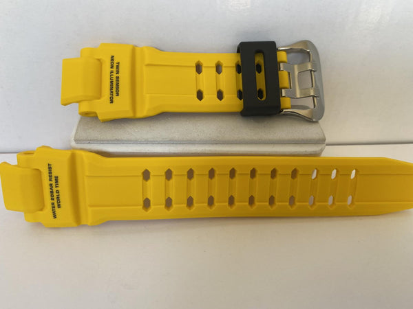 Casio Watchband GA-1000 -9B Yellow Twin Sensor Original Casio Resin Strap.