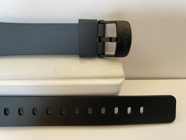 Casio Original Watchband LW-204 Plain Black Resin Strap 18mm X 20mm (shoulder)