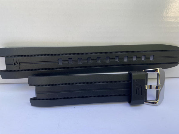 Casio Original Watchband EFR-529 Edifice Black Rubber Strap With Spring Bars