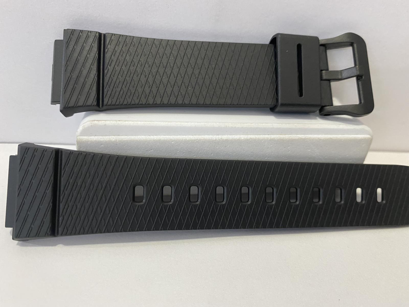 Casio Original Watchband For Model HDC-700. Black Resin Strap.Band