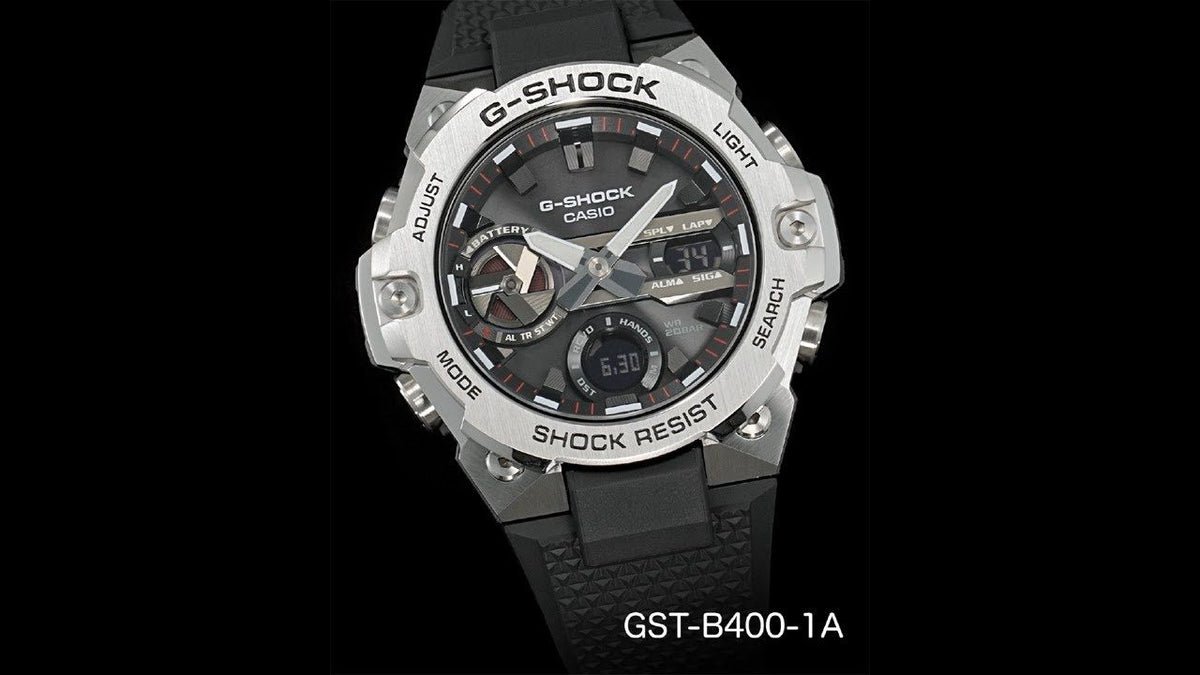 Casio Original Watchband Model GST-B400 Black Resin Strap Band