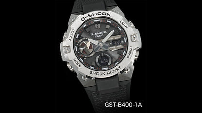 Casio Original Watchband Model GST-B400 Black Resin Strap Band
