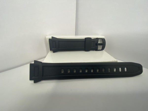 Casio Original Watchband Model W-756 Black Resin Strap.18mm wide X 24.5 Shoulder