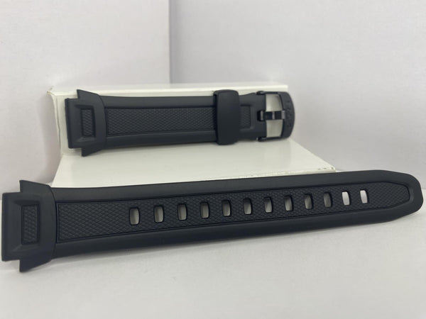 Casio Original Watchband Mod # W-756 Blk Resin Strap.18mm wide X 24.5 Shoulder