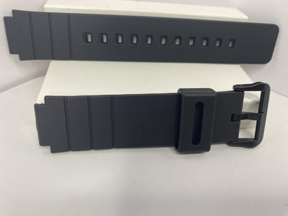 Casio Original Watchband Model MW-240 Black Resin Strap.16mm wide: 22mm Shoulder