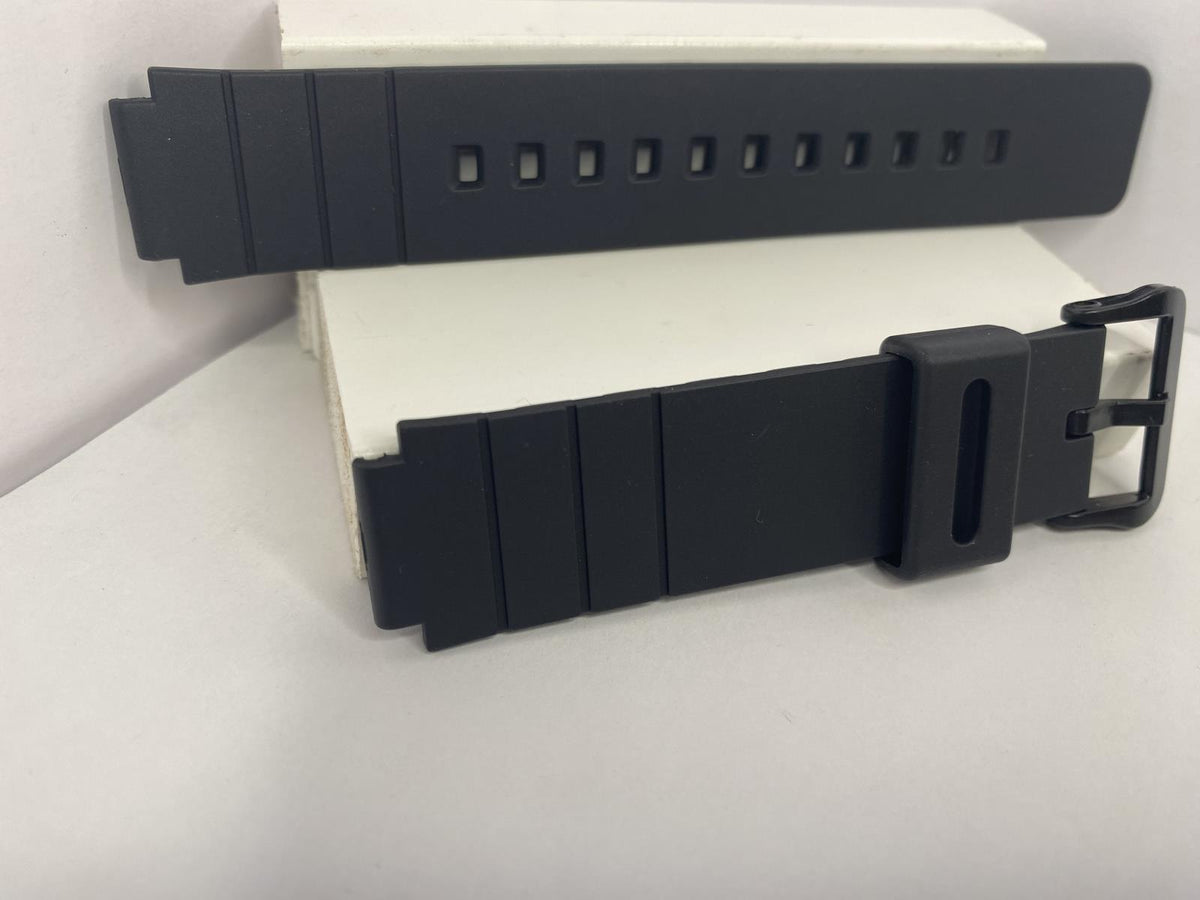 Casio Original Watchband Model MW-240 Black Resin Strap.16mm wide: 22mm Shoulder