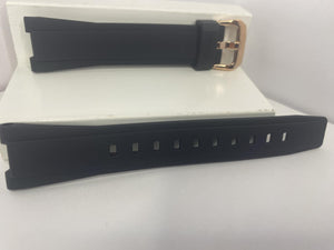 Casio Original Watchband Model MSG-B100 Black Resin Strap w/Gold Tone Buckle