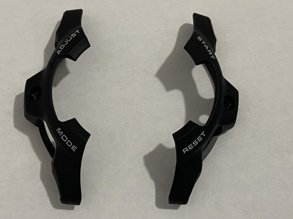 Casio Watch Parts GS-1001 Set Partial Bezels For 9H and 3H sides. Black