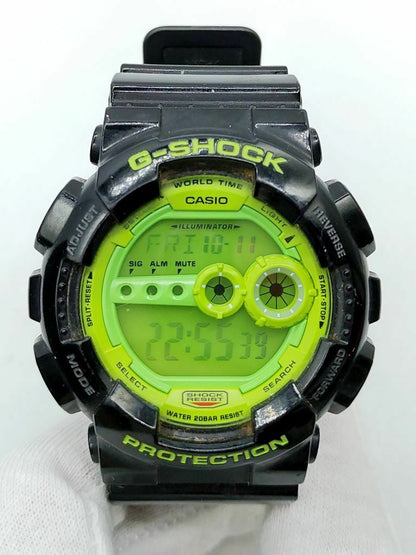 Casio Original Watchband For G-Shock Model GD-100 sc-1d Shiny Black Resin
