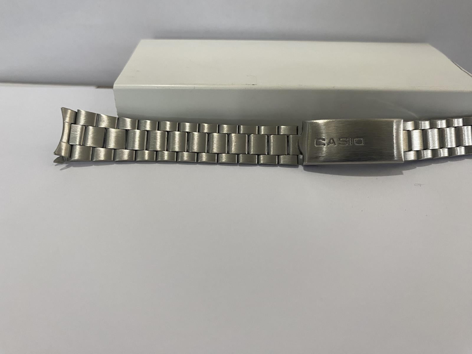 Casio Watchband Unknown Model. Ladies Clip Bracelet 13mm Curved End Caps