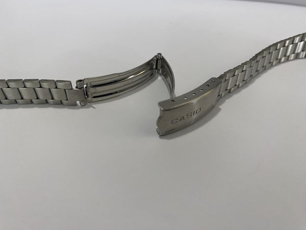 Casio Watchband Unknown Model. Ladies Clip Bracelet 13mm Curved End Caps