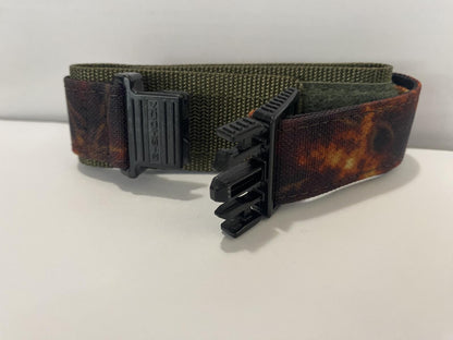 Casio Watchband Military Camo Nylon Grip Brown/Green Wrap Around Strap. 22mm