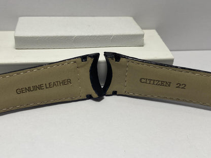 Citizen Night Hawk Watchband. Model: BJ7000-52E.22MM Curved End Leather Long