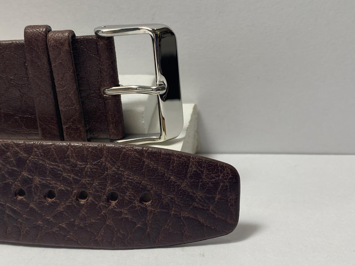 Kenneth Cole Original Leather Watchband 30mm Wide Brown With Attaching Pins