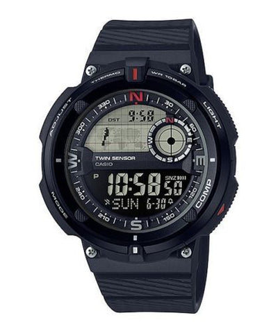 Casio Sports 45mm Matte Black Resin Men's Wristwatch