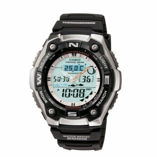 Casio Aqw101-1Av 46mm Black Case Black Rubber Strap Men's Wristwatch