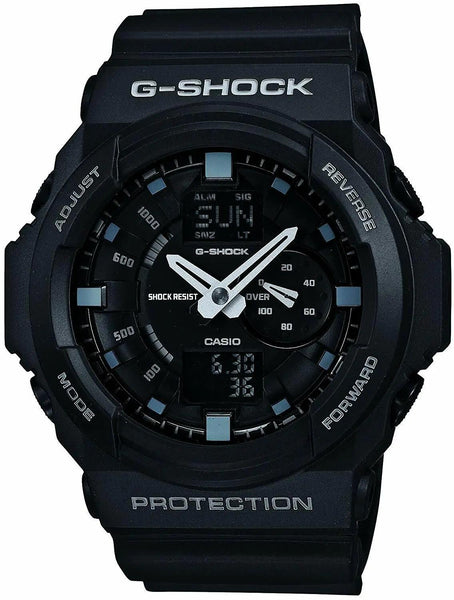 Casio Watchband GA-150 AND GA-200 Shiny Black Resin Strap